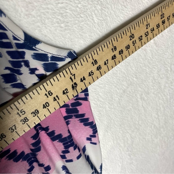 Petticoat Alley Womens Multicolor Vneck  Dress Size Large Artsy Geometric - Picture 4 of 6